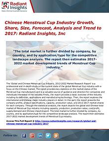 Chinese Menstrual Cup Industry Growth, Share, Size, Forecast 2017