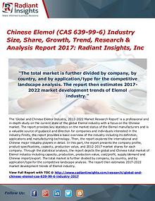 Chinese Elemol (CAS 639-99-6) Industry Size, Share, Growth 2017