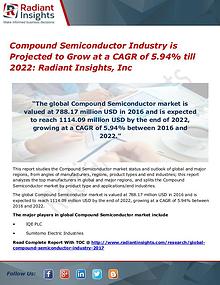 Compound Semiconductor Industry is Projected to Grow at a CAGR of 5.9