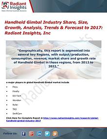 Handheld Gimbal Industry Share, Size, Growth, Analysis, Trends 2017