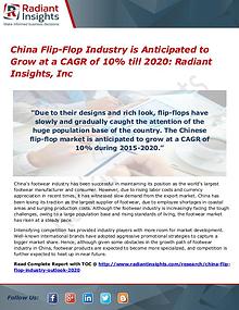 China Flip-Flop Industry is Anticipated to Grow at a CAGR of 10%
