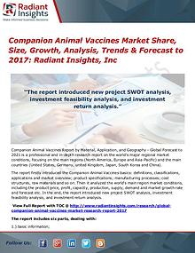 Companion Animal Vaccines Market Share, Size, Growth, Analysis 2017