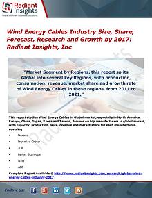 Wind Energy Cables Industry Size, Share, Forecast, Research 2017