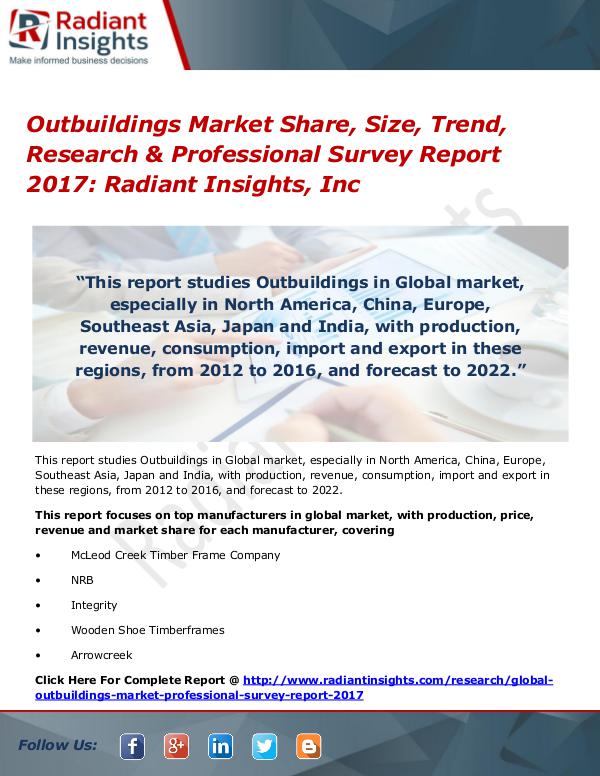 Outbuildings Market Share, Size, Trend, Research 2017 Outbuildings Market Share, Size, Trend 2017