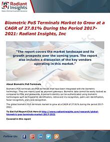 Biometric PoS Terminals Market to Grow at a CAGR of 27.81%