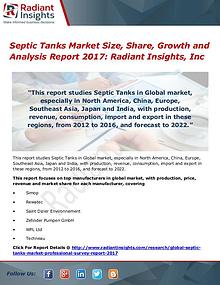 Septic Tanks Market Size, Share, Growth and Analysis Report 2017