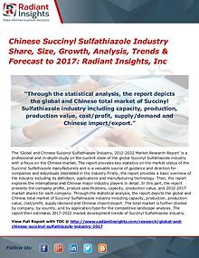 Chinese Succinyl Sulfathiazole Industry Share, Size, Growth by 2017