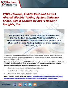 EMEA Aircraft Electric Taxiing System Industry 2017