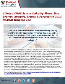 Chinese CMOS Sensor Industry Share, Size, Growth, Analysis 2017