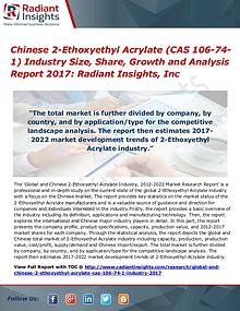 Chinese 2-Ethoxyethyl Acrylate (CAS 106-74-1) Industry Size 2017