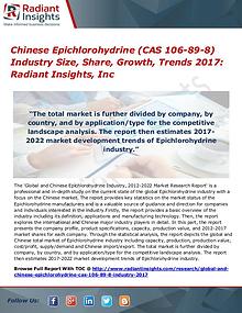 Chinese Epichlorohydrine (CAS 106-89-8) Industry Size, Share 2017