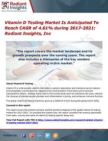 Vitamin D Testing Market Is Anticipated To Reach CAGR of 4.61%