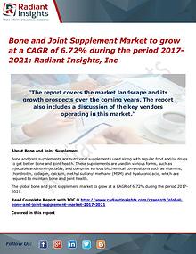 Bone and Joint Supplement Market to grow at a CAGR of 6.72%