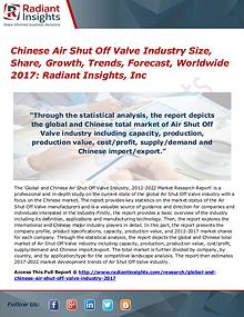 Chinese Air Shut Off Valve Industry Size, Share, Growth, Trends 2017