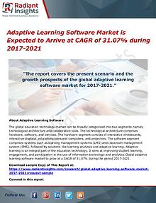 Adaptive Learning Software Market 2017 to 2021