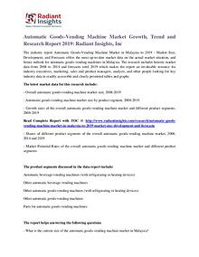 Automatic Goods-Vending Machine Market Growth, Trend 2019