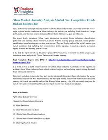 Silane Market - Industry Analysis, Market Size, Competitive Trends