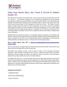 China Soap Market Share, Size, Trend & Growth by Radiant Insights