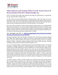 Online Education and Training Market Growth, Trend, Forecast 2017