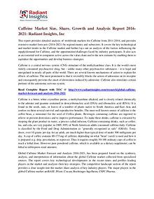 Caffeine Market Size, Share, Growth and Analysis Report 2016-2021