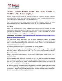 Wireless Telecom Services Market Size, Share, Growth & Worldwide 2016