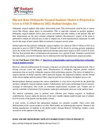Hip and Knee Orthopedic Surgical Implants Market 2022