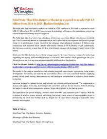 Solid State Thin Film Batteries Market 2022