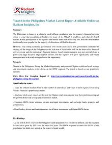 Wealth in the Philippines Market Latest Report Available Online