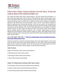 Chinese Base Station Antenna Industry Growth, Share, Trend 2016