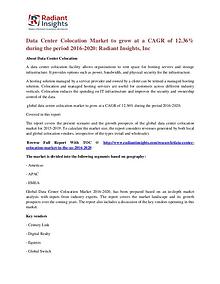 Data Center Colocation Market to Grow at a CAGR of 12.36%