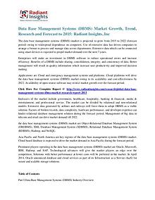 Data Base Management Systems (DBMS) Market Trend, Research 2020