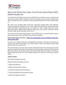 Body Scrub Market Size, Share, Growth and Analysis Report 2015