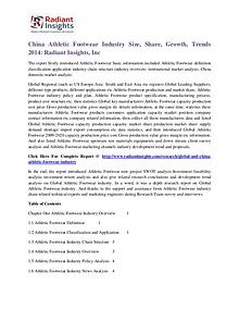 China Athletic Footwear Industry Size, Share, Growth, Trends 2014