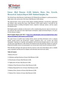 Linear Alkyl Benzene (LAB) Industry Share, Size, Growth, Research2015