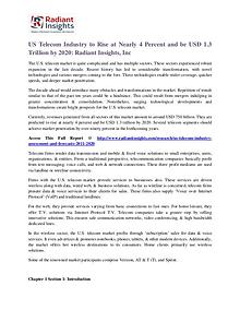 US Telecom Industry to Rise at Nearly 4 Percent and Be USD 1.3