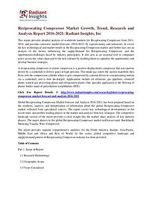 Reciprocating Compressor Market Growth, Trend, Research 2021