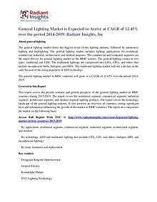General Lighting Market is Expected to Arrive at CAGR of 12.45%