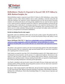 Defibrillators Market is Expected to Exceed USD 15.75 Billion by 2020