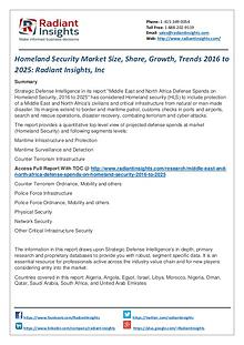 Homeland Security Market Size, Share, Growth, Trends 2016 to 2025
