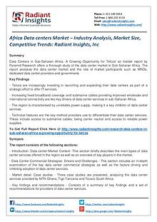 Africa Data Centers Market – Industry Analysis, Market Size