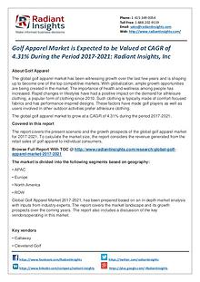 Golf Apparel Market is Expected to Be Valued at CAGR of 4.31%