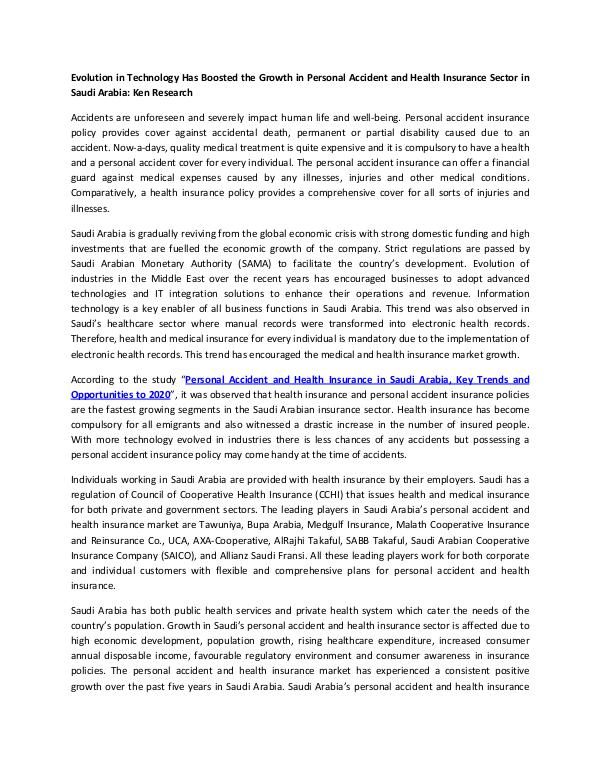 Market Research Reports - Ken Research Saudi Arabia Health Insurance Industry Analysis