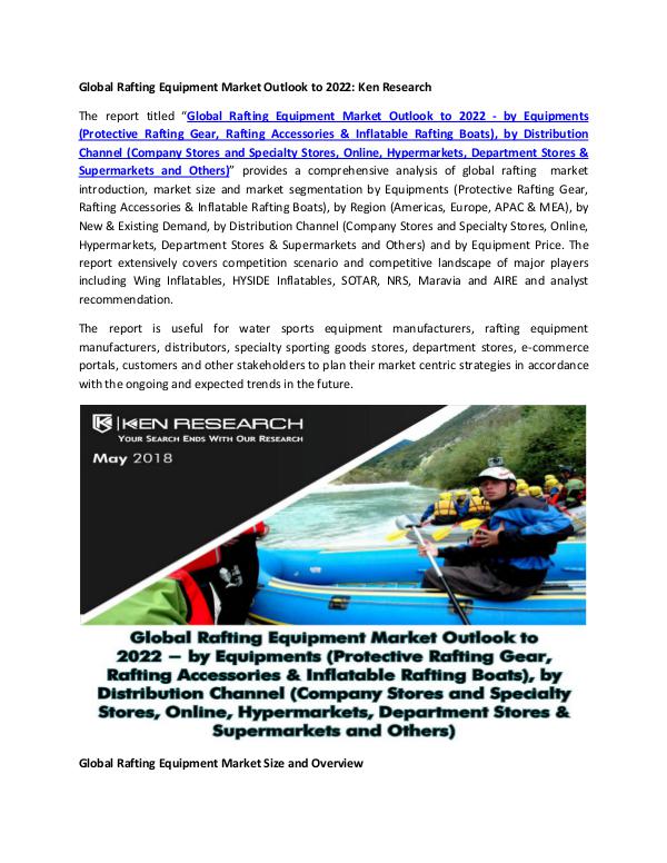 Technological advancement in rafting equipment