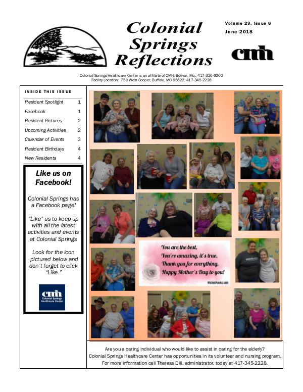 Colonial Springs Reflections June 2018