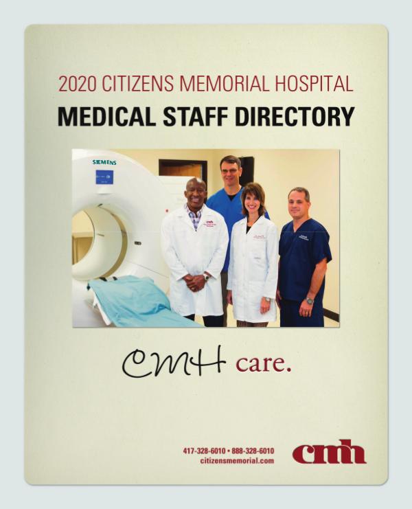 Citizens Memorial Hospital Medical Staff Directory 2020