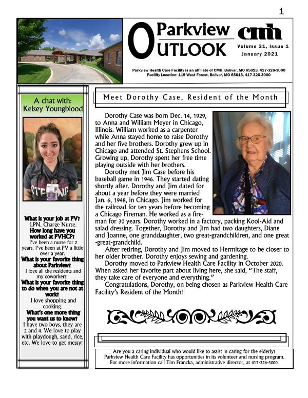 Parkview Outlook January 2021