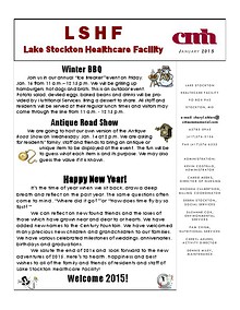 Lake Stockton Healthcare Facility eNewsletter