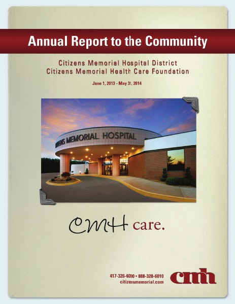 CMH Annual Report June 1, 2013 - May 31, 2014