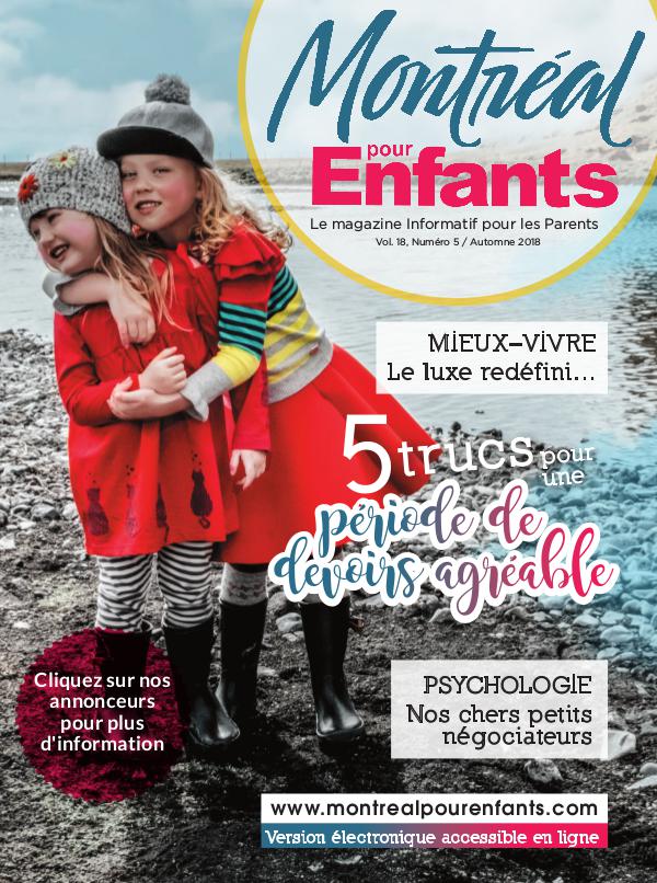 Montréal pour Enfants vol. 18 n°5 Automne 2018