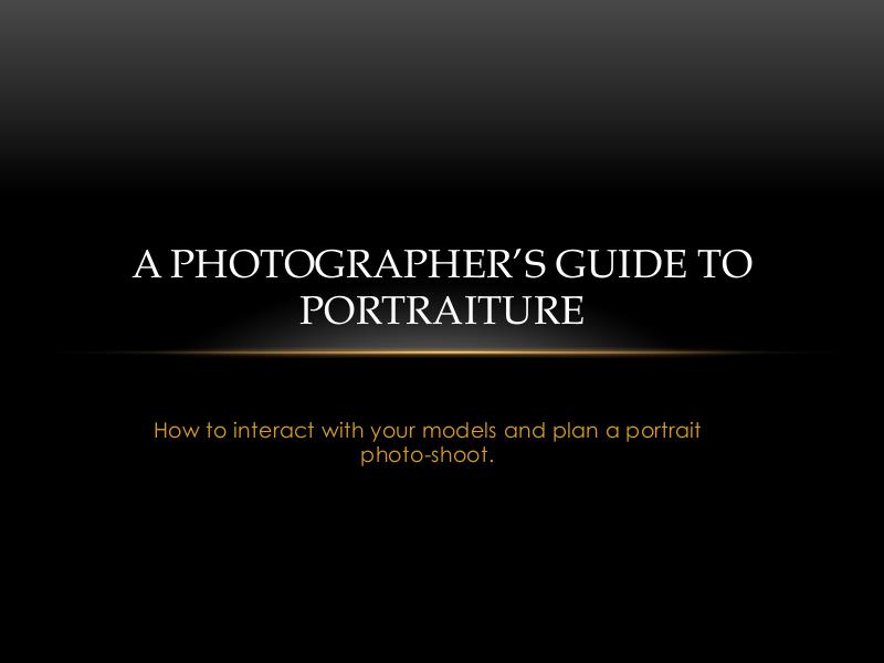 Portraiture for new photographers Portraiture for new photographers